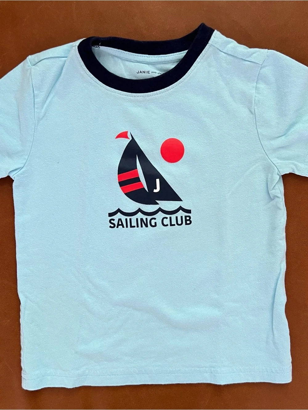JANIE & JACK Sailing Club Tee & Grey Stripe Shorts, Size 3